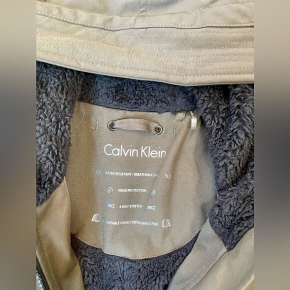 Calvin Klein Army Green Winter Coat Jacket XS - Picture 3 of 5
